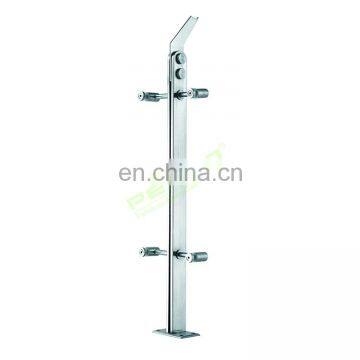 New Design Balcony Stainless Steel Railing Post Glass Balustrade Fittings Supplier In China