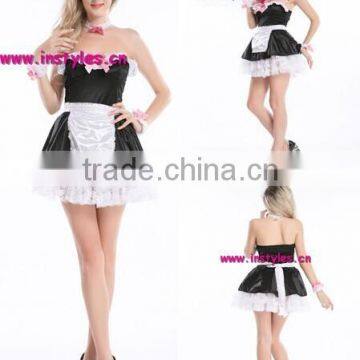 SEXY ADULT Halloween MAID Black Skirt Lolita Anime Dress costumes cosplay OUTFIT