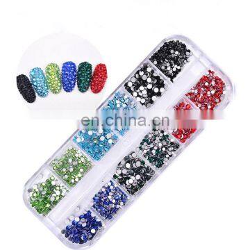 Colorful Nail Decoration Accessories Flatback Glass Nail Rhinestone Decoration