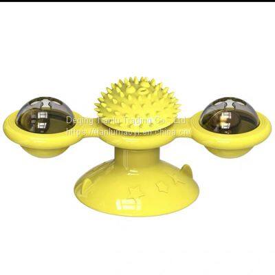 Cat Toys Pet Products Suction Cup Turntable Tease Cat Stick Tumbler Spinning Windmill Small Cat Toys Self hi photo-4