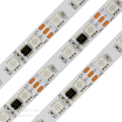 Smart 5050 SMD RGB LED Strip LC8806 60leds Black PCB