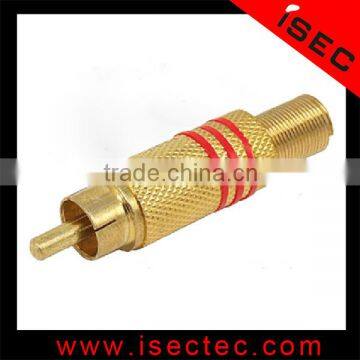 Gold RCA phono male connector for AV RCA Coaxial Cable CCTV accessory