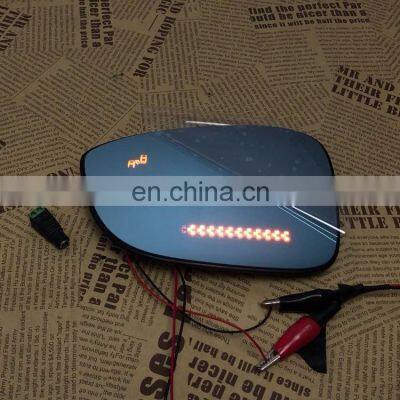 Panoramic rear view blue mirror glass Led turn signal Heating blind spot monitor for Citroen C2 2008,2pcs