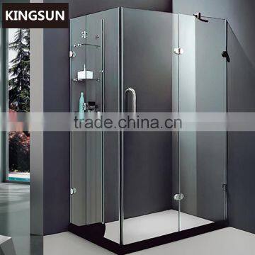 Frameless Rectangle Freestanding 6MM Corner Glass Shower Room