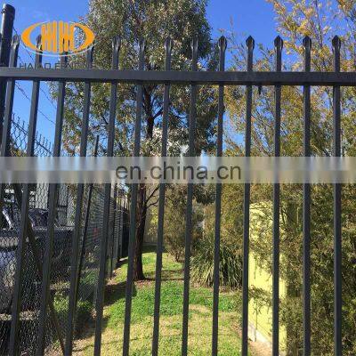 6 foot black wrought iron fencing steel bar fence