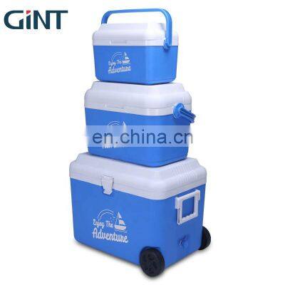 GINT Cheap High quality ice box 50L large fishing boat car wheeled ice chest beer EPS foam cooler box