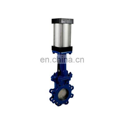 Tyco Valve Ductile Iron Carbon Steel Stainless Steel Lug Type Pneumatic Knife Gate Valves