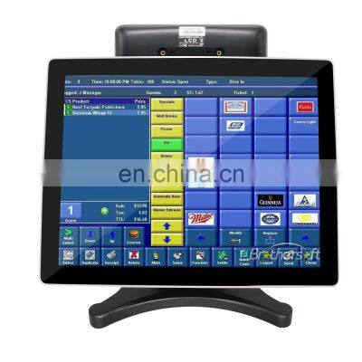 15'' Capacitive Touch Screen All in One POS With 8inch Customer Display System/cash Register/cashier POS Machine photo-3