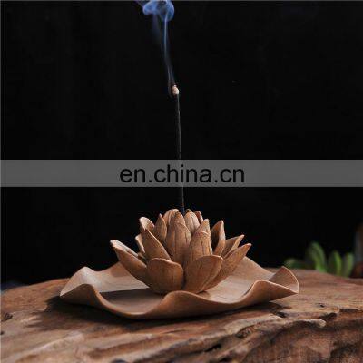 Handmade yoga incense inserted ceramic incense burner