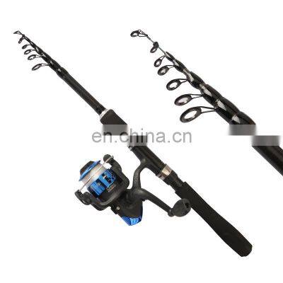 2.1 м, 2.4 м, 2.7 м, 3.0 м, 3.6 м, 3.9 м. Высококачественная углеродная спиннинговая удочка с катушкой. Телескопическая рыболовная удочка с антизавитком photo-3