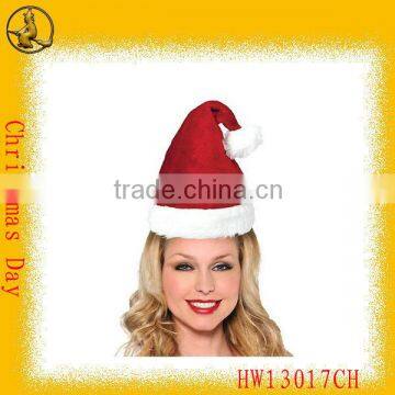 Red Plush Funny Christmas Hats Female Santa Hats