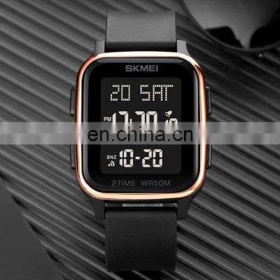 China factory Wholesale Custom Sports Watch SKMEI 1858 Men Classic Digital Watch Square Dual Time Watch