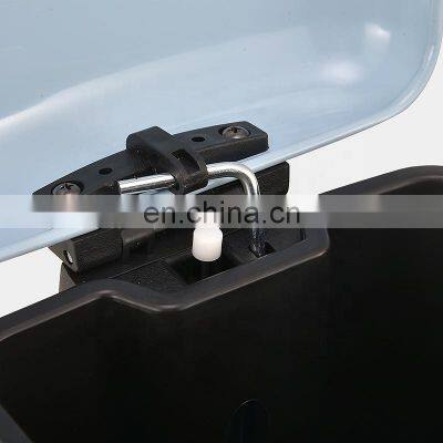 Нержавеющая стальная прямоугольная мусорная корзина с педалью для отходов из продуктов питания светлого цвета для офиса, металлический мусорный бак photo-4