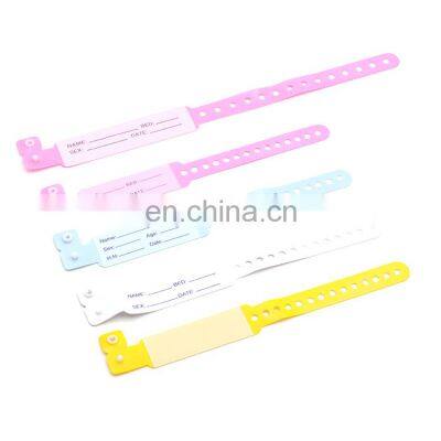 Plastic medical hospital id bracelets for newborn