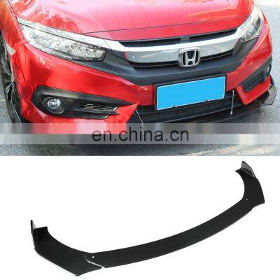 3 Pcs Front Bumper Lip Chin Spoiler Wing Body Kit