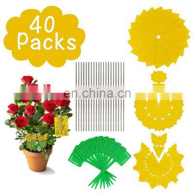 12 Pack Yellow Sticky Traps Double Side Sticky Trap for Catching Gnat Fruit Fly White Fly Aphid Leaf Miner