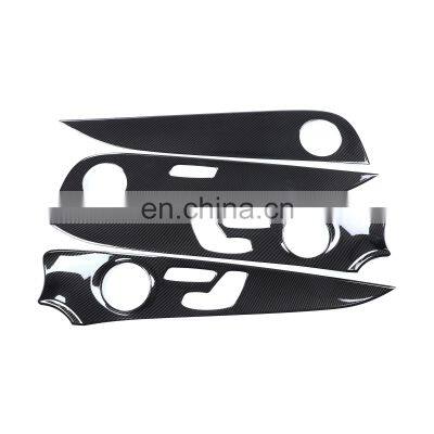 for Mercedes Benz new E-class ABS Carbon fiber pattern door trim panel (8-button model) 4-piece set