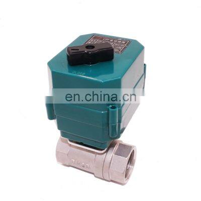 Electric Ball Valve BSP NPT Dn15 Dn20 Dn32 Dn40 CTF-001 10nm Ss304 12v Electric Stainless Steel Ball Valve