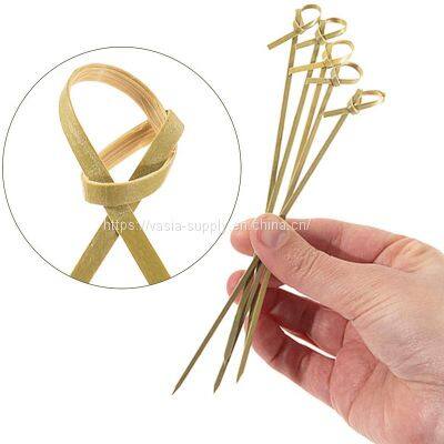 China suppliers 4-inch Knotted Bamboo cocktail Picks Bamboo cocktail Skewers