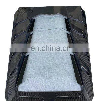 Runde Carbon Fiber Material For Lamborghini Huracan LP580 LP610 Mansory Style Transparent Rear Hood Engine Bonnet Hood Cover