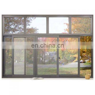 LEI BO Double glazed aluminum sliding windows 3 tracks sliding window sliding door