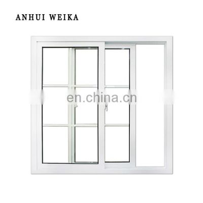 simple white 2021 latest window grill design pvc coated burglar proof sliding window air ventilation window ANHUI WEIKA