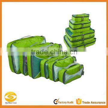 high quality Unisex 5 Piece Packing Cubes for travel,cheap wholesale green polyester travel packing cubes