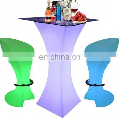 Wireless Battery Rechargeable Furniture/high Quality Furniture Set New Design PopRohsar Furniture Glowing Cocktail Table