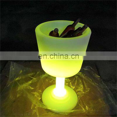 Factory OEM Service LED Ice Bucket Wine Cooler IP65 Waterproof with 16 RGB Colors Changing Champagne LED Ice Bucket