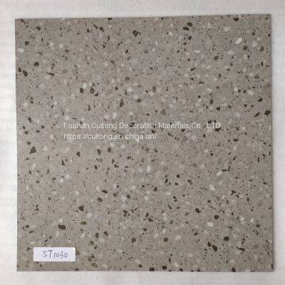 Grey Plastic Floor Tile Factory Warehouse Dormitory Canteen Office Marble PVC Floor Glue 2mm Engineering Stone Plastic Floor photo-5