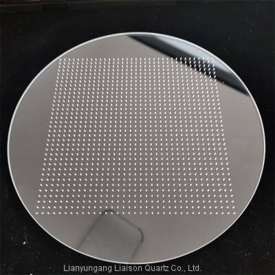 High Quality Custom Transparent Quartz Plate Quartz Disc With 0.1mm Holes photo-3