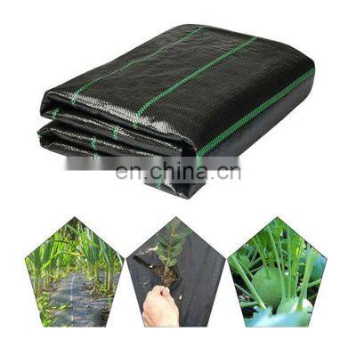 Black Heavy Duty Grass Control PP Woven Barrier Fabric Garden Ground Cover Mat