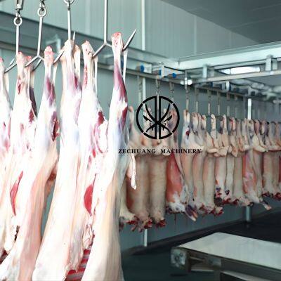 Best Quality Halal Sheep Abattoir Machinery Halal Slaughter Line Machine Meat Rail System Double Track Pulley Hooks