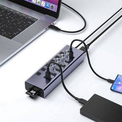 8-port USB Hub, 3 USB3.1-A, 3 USB3.0-A, SD/TF photo-3