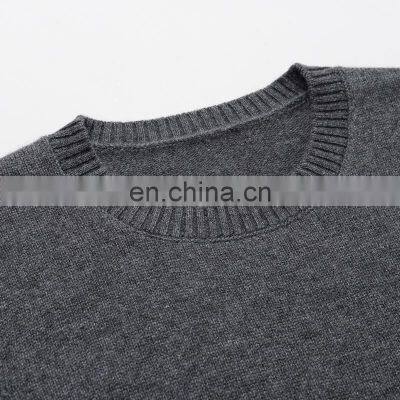 Manufacturer's 100% Cashmere O Neck Jumper Women's Knitted Chunky Sweater