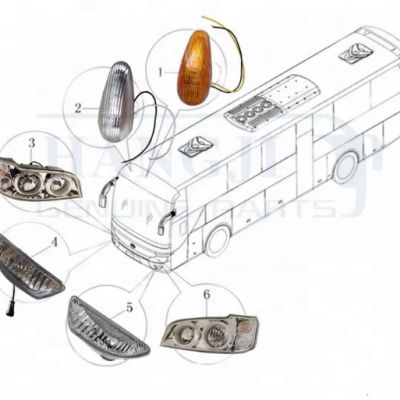 Bus front light ZK6122HL Universal Led Headlamp 4121-00160 Luxury Bus Headlights chinese QA915 03 bus headlight lamp