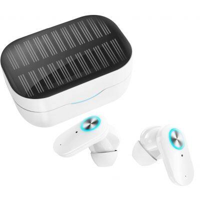 Custom Logo Earbuds With Solar Power Charge Case Tws Wireless Earphones Breath Light Earbuds