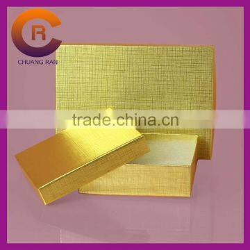 Gold cardboard printed custom blank paper hidden jewelry box