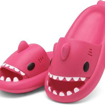 Shark Slides Cloud Slippers Summer Novelty Open Toe Slide Sandals Anti-Slip Beach Pool Shower Shoes with Cushioned Thick Sole