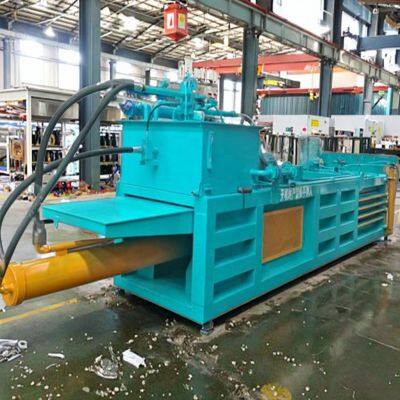 Máquina de compactación hidráulica horizontal automática de papel desechado, cartón y cartón de cartón