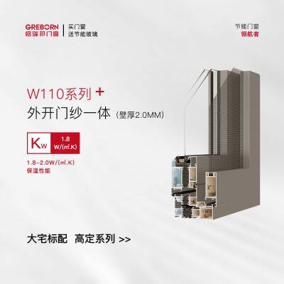 Серия W110: интегрированные двери и экраны - высококачественные алюминиевые раздвижные двери с терморазрывом, премиум-выбор для входов в роскошные дома, надежный производитель