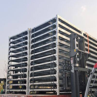 Powder-Coated Modular Stacking Racks for Industrial Tool Organization