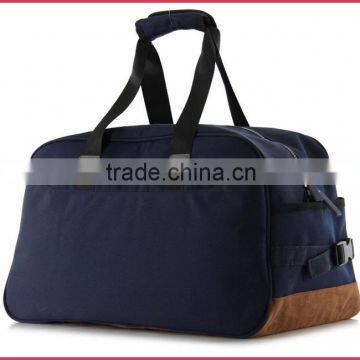 Fashion Cotton Fabric Travel Duffle Bag Nubuck Leather MOQ 500 Pieces From Bag Factory China photo-4
