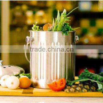 2016 Hot Saling 1gallon Kitchen Stainless Steel Compost Bin, Compost Pail With Lid and Carbon photo-3