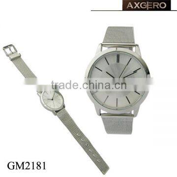 fashion stainless steel mesh strap watch