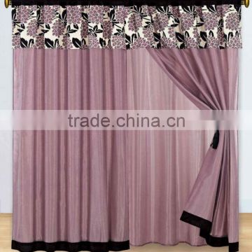 Best Quality Rose Flocking Curtain