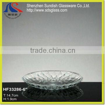 6" glass fruit plate