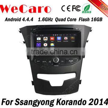 Wecaro WC-SY8067 Android 4.4.4 car radio 3g dvd gps for ssangyong korando 2014 with radio 3G wifi playstore