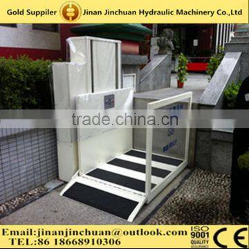 Automobile wheelchaor lift platform with no obstacle