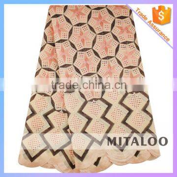 Mitaloo MSL0383 Top Quality Heavy African Lace Fabric Swiss Voile Lace With Best Price photo-3
